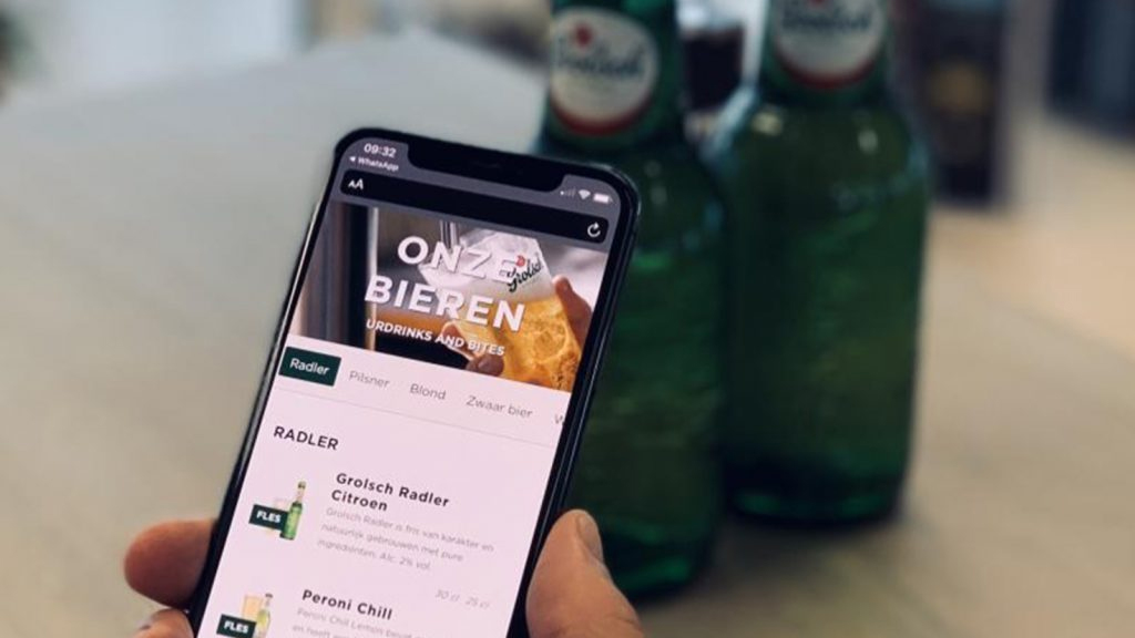 Grolsch digitale bierkaart